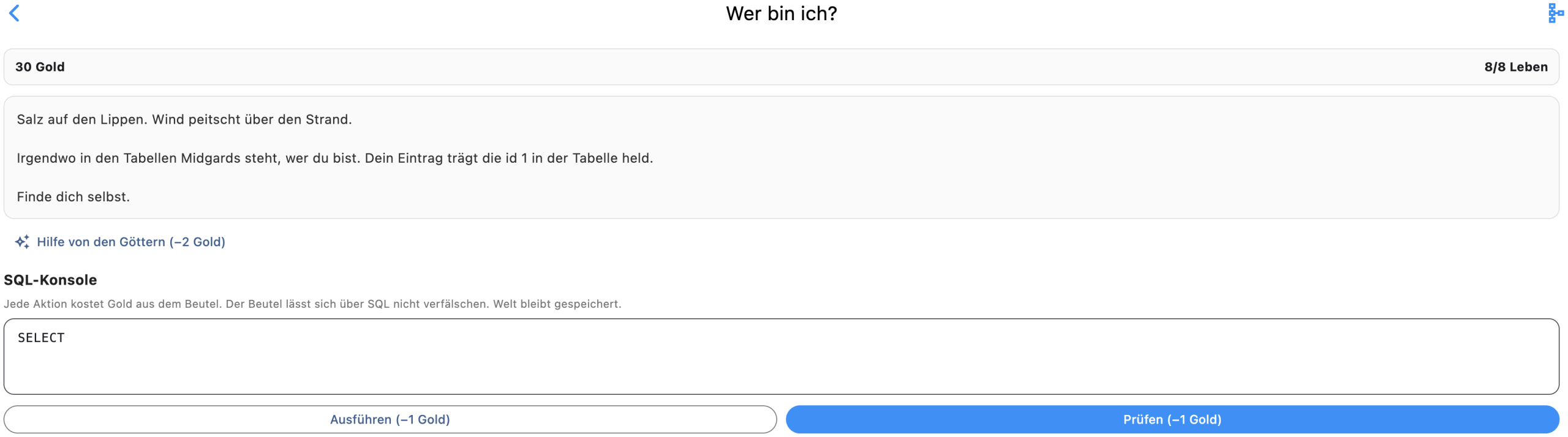 SQL Midgard Rollenspiel