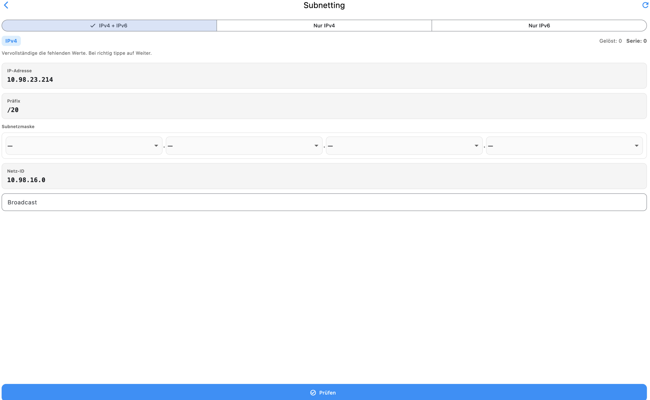 IPv4 und IPv6 Subnetting